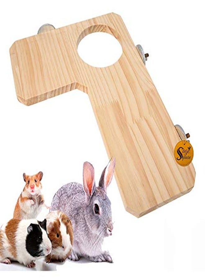 Sage Square Natural Wood Platform Toy Cage Accessory Ideal for Birds, Hamsters, Mice, Rabbit, Guinea Pig - Image 1